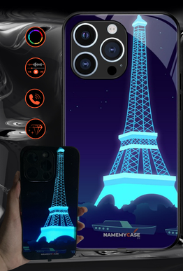 LED Oplaadbare iPhone Hoesje - Eiffeltoren