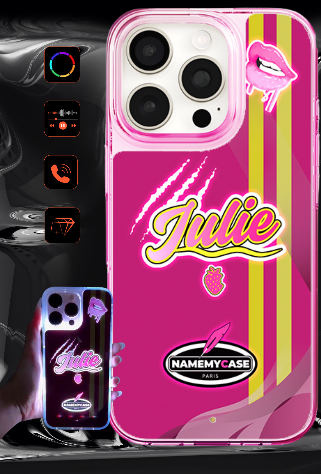 Custom LED oplichtende iPhone hoes