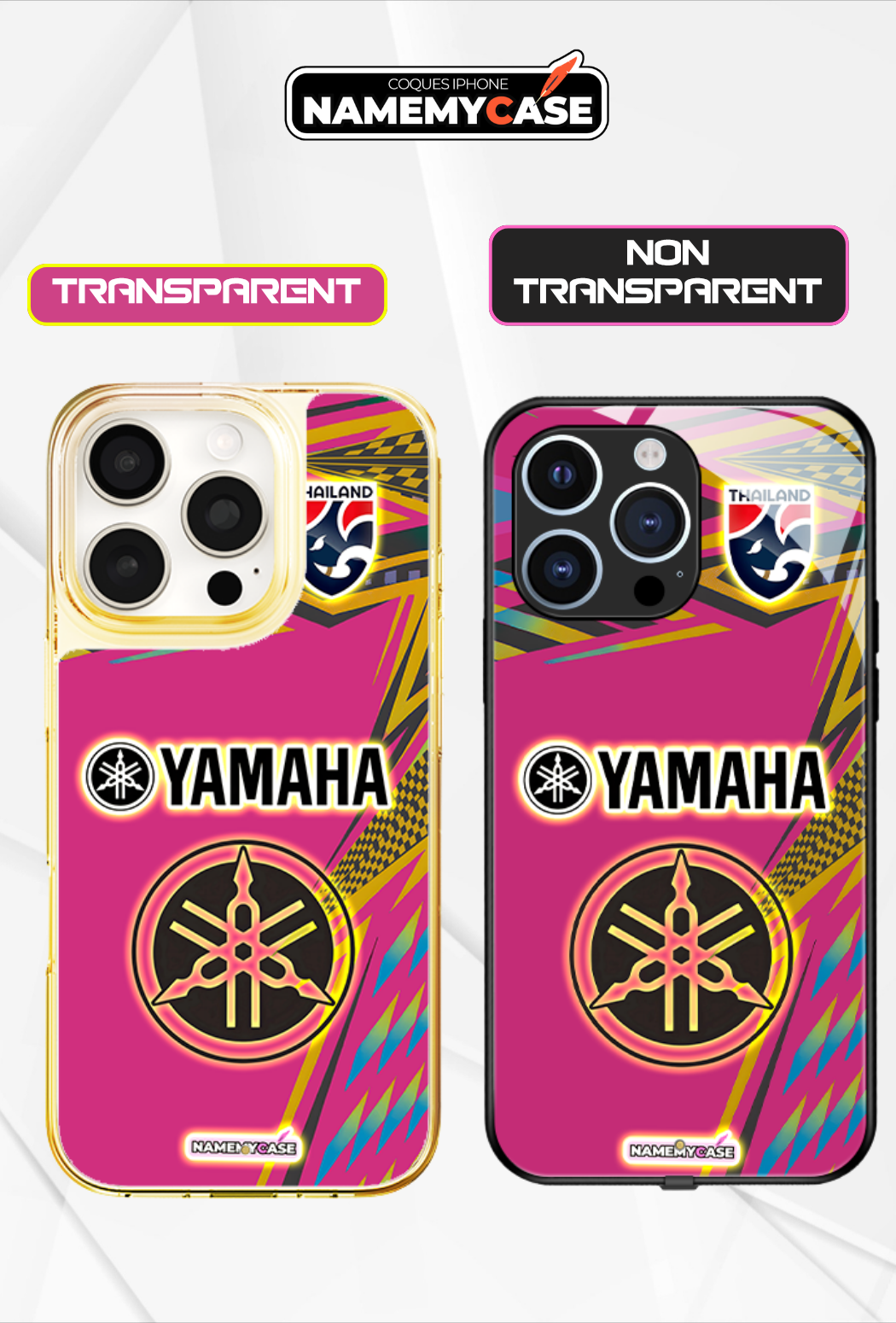 LED Light-Up iPhone Case- Yamaha Pink