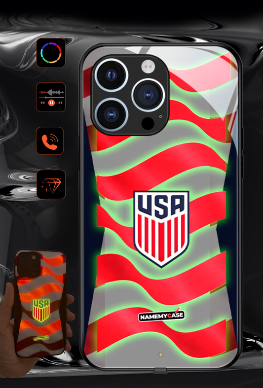 LED Light-Up iPhone Case - World Cup Jersey USA