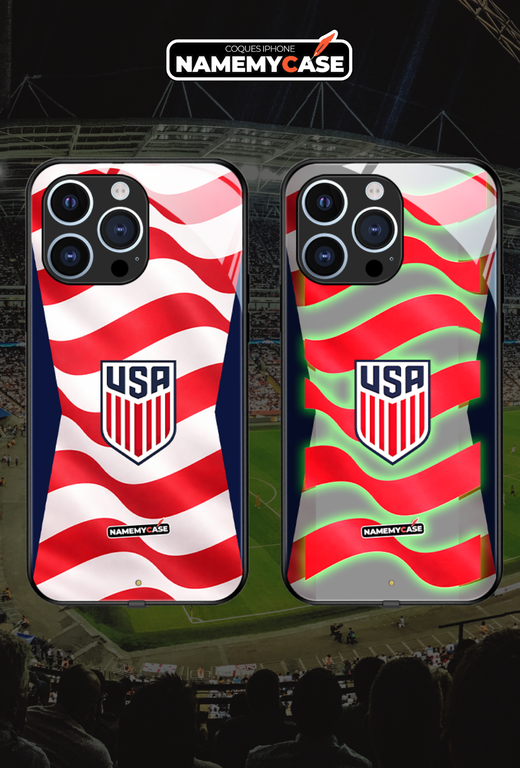 LED Light-Up iPhone Case - World Cup Jersey USA
