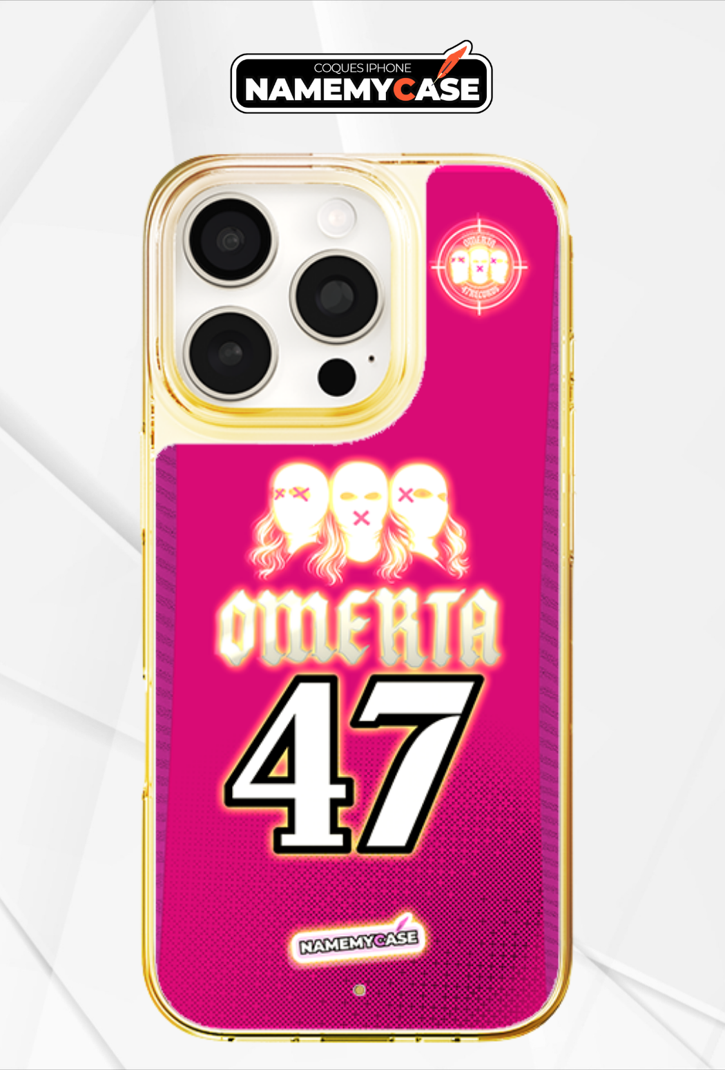 LED Light-Up iPhone Case- Omerta Pink