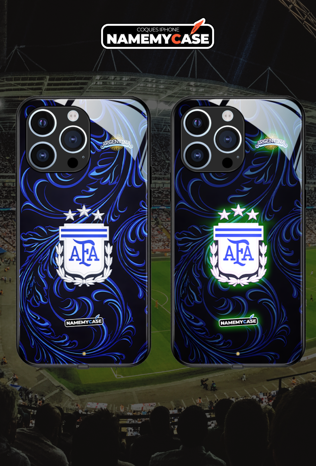LED Light-Up iPhone Case - World Cup Jersey Argentina