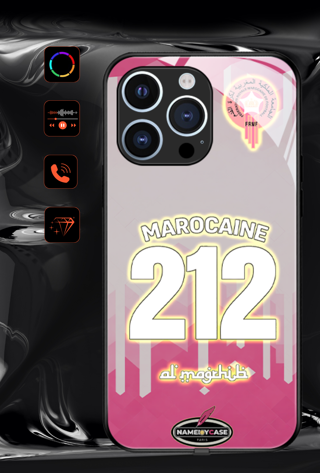 LED Light-Up iPhone Case- 212 Moroccan