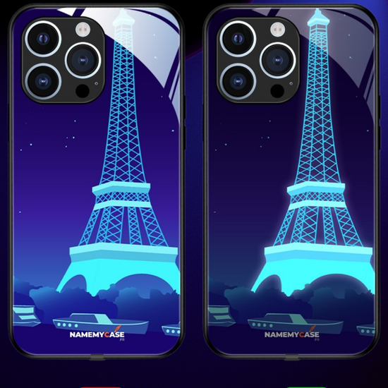 LED Oplaadbare iPhone Hoesje - Eiffeltoren