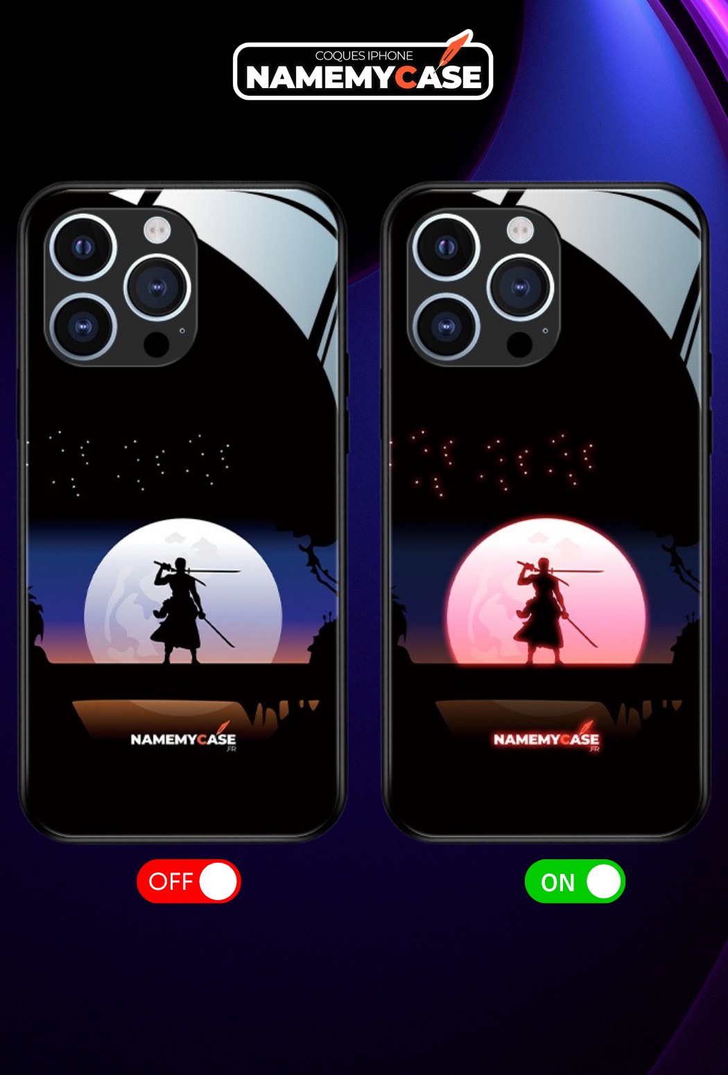 LED Oplichtende iPhone Hoes - Maanlicht overwinning | Zoro One Piece