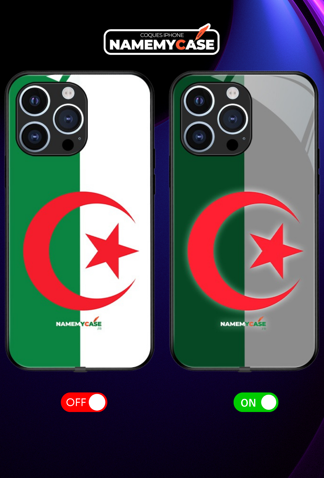 LED Oplaadbare iPhone Hoes - Algerijnse Vlag