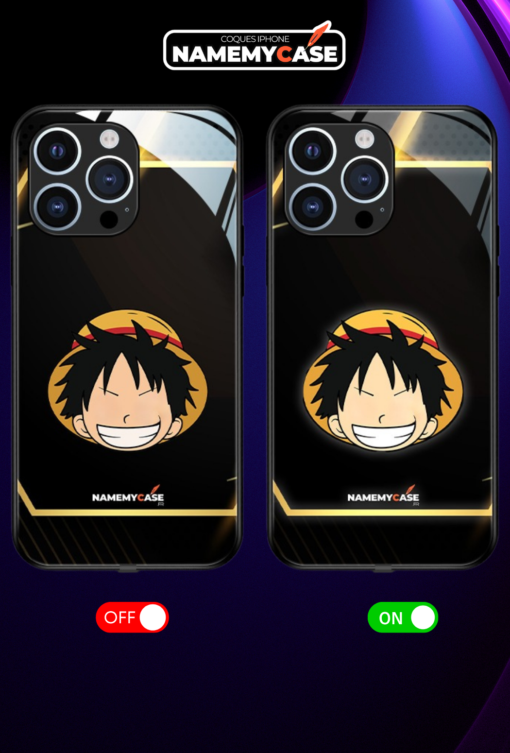 LED Oplichtende iPhone Hoes - Luffy | One Piece
