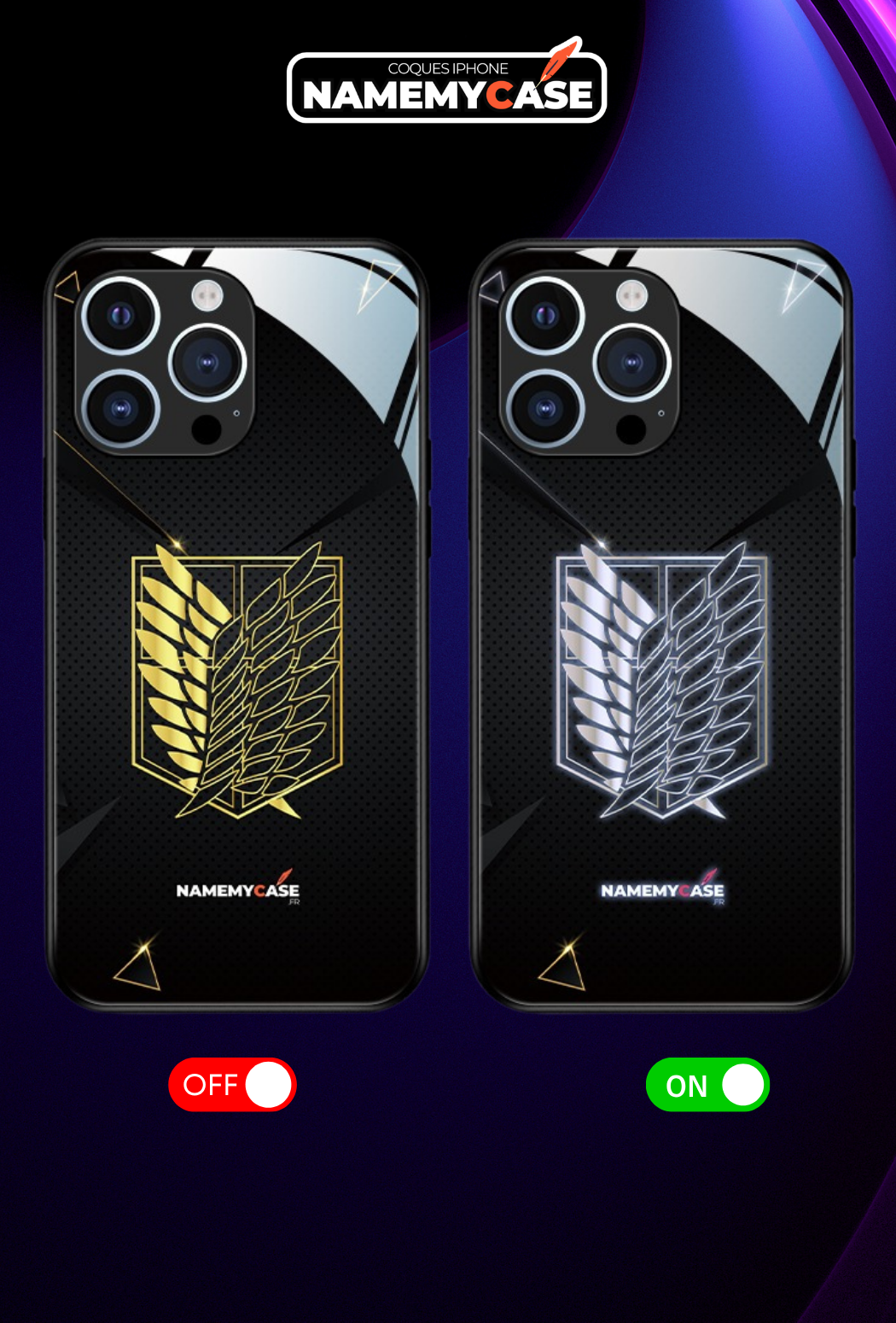 LED Light-Up iPhone Hoesje – Wings of Freedom | Attack on Titan