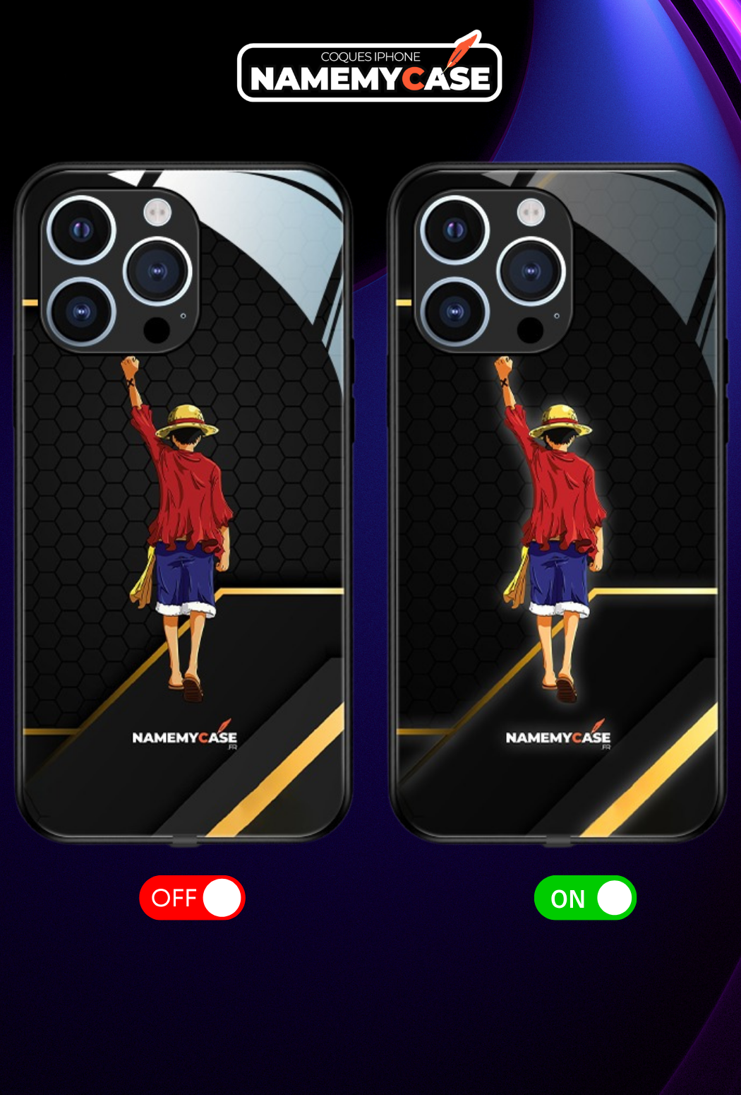 LED Oplichtend iPhone Hoesje - Victory | Luffy One Piece