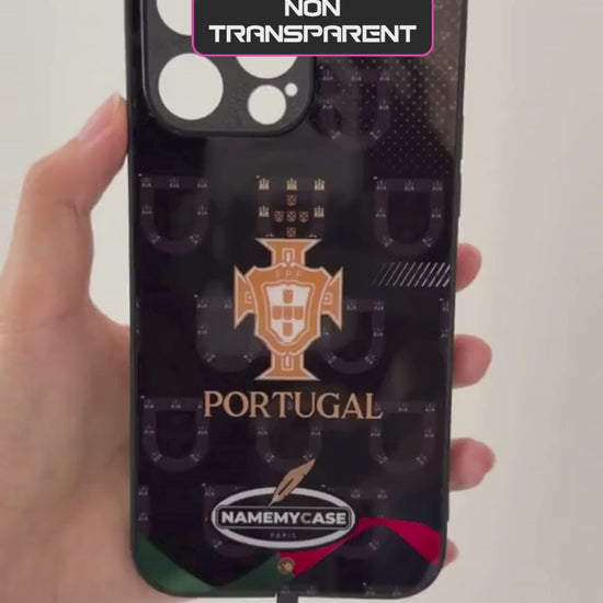 LED Light-Up iPhone Case- Portugal Black